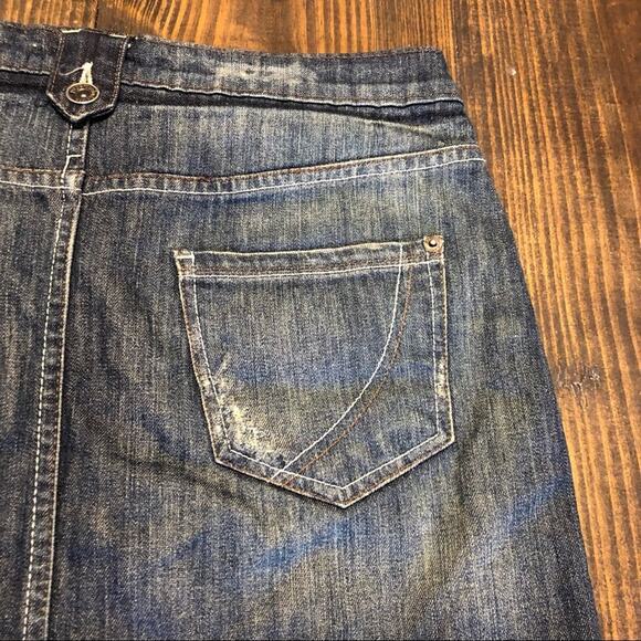 Paper Denim and Cloth Jean Skirt Womens 6 Distressed Medium Wash Boho Festival - Picture 5 of 10